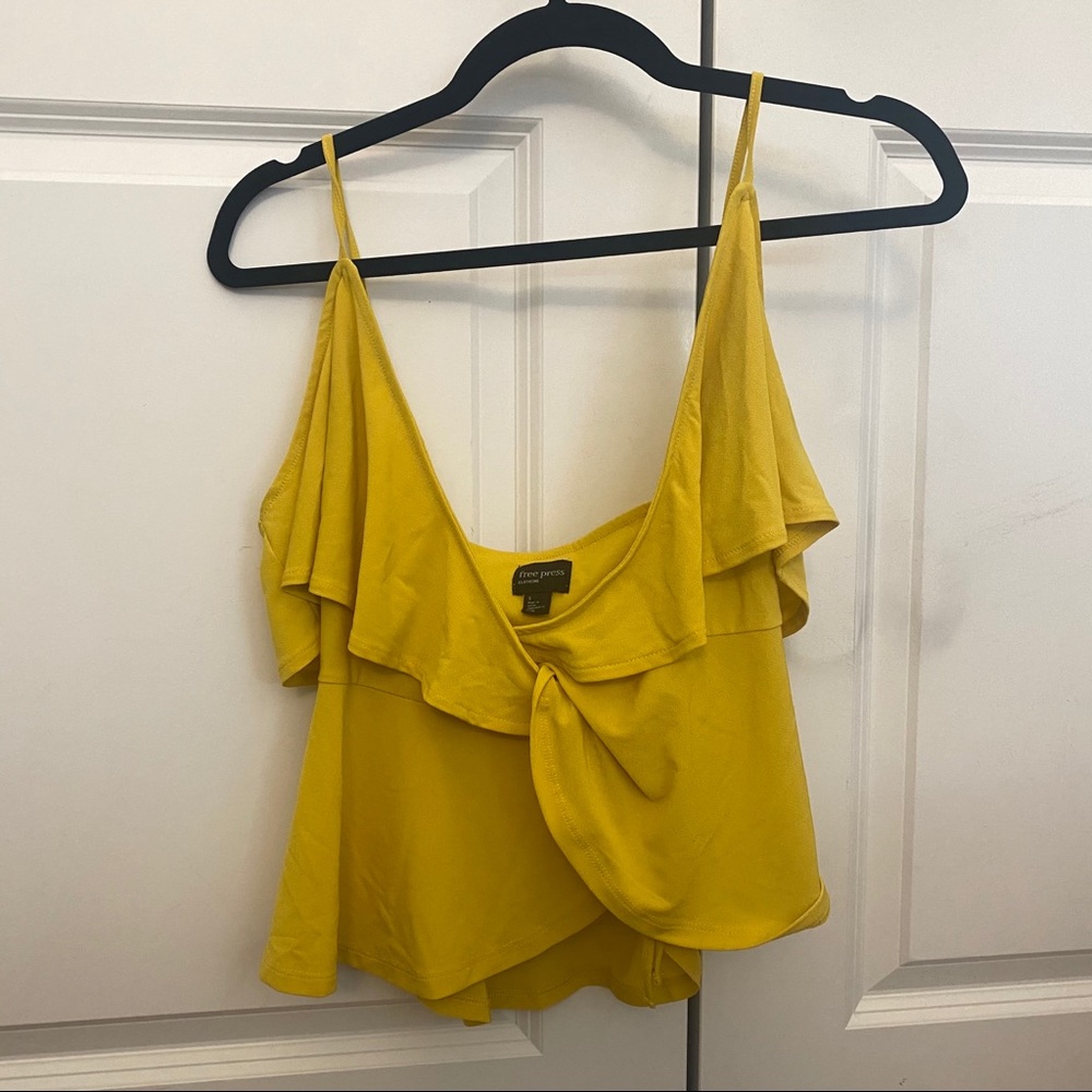 Yellow Ruffle Camisole - S